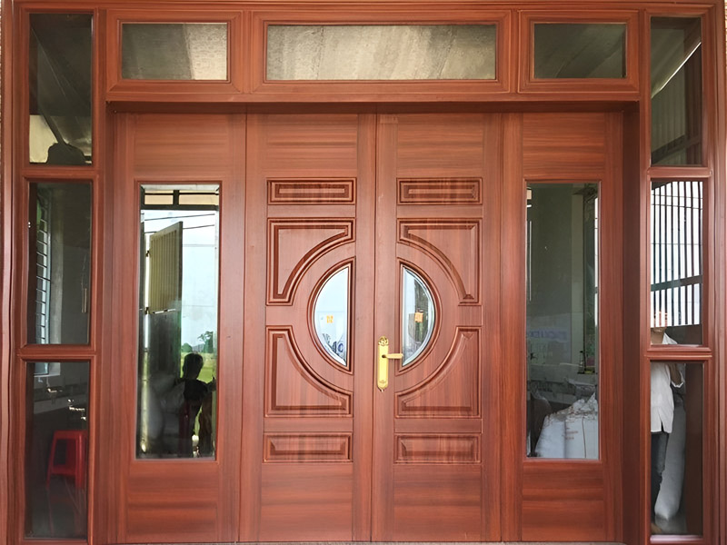 Cửa sắt giả gỗ